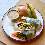 Spring Rolls with Almond Butter Sauce