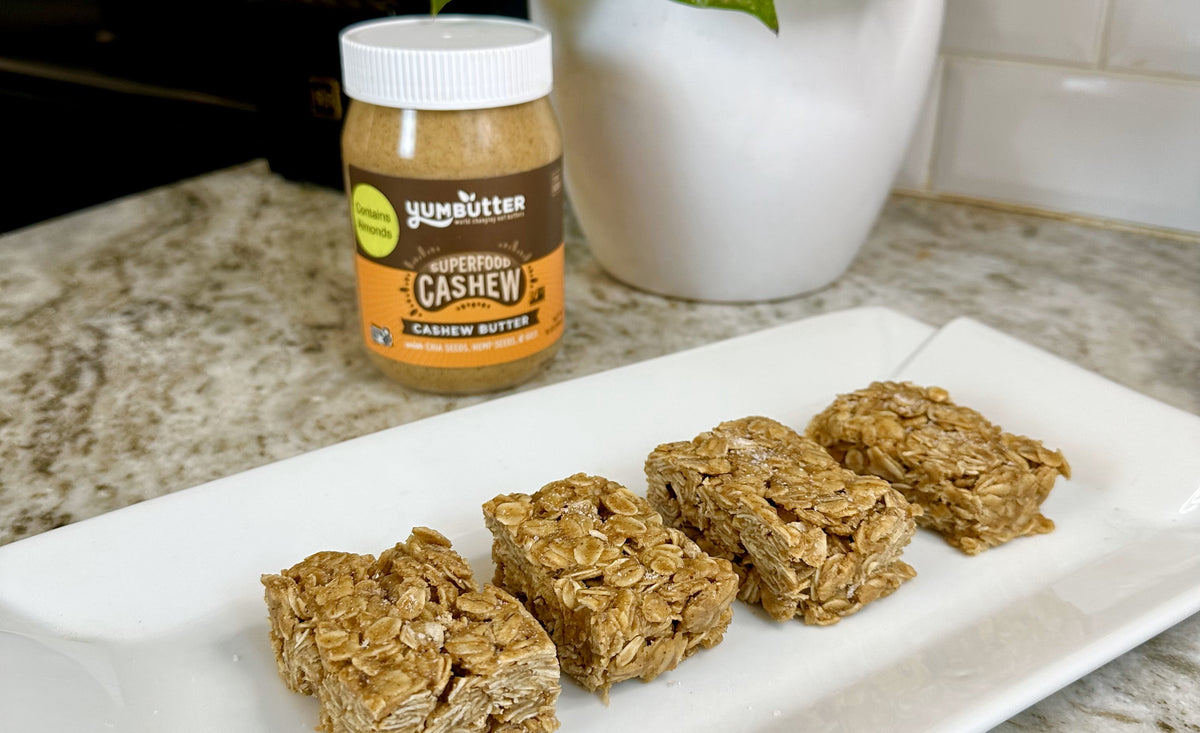 No-Bake Salted Maple Cashew Butter Bars