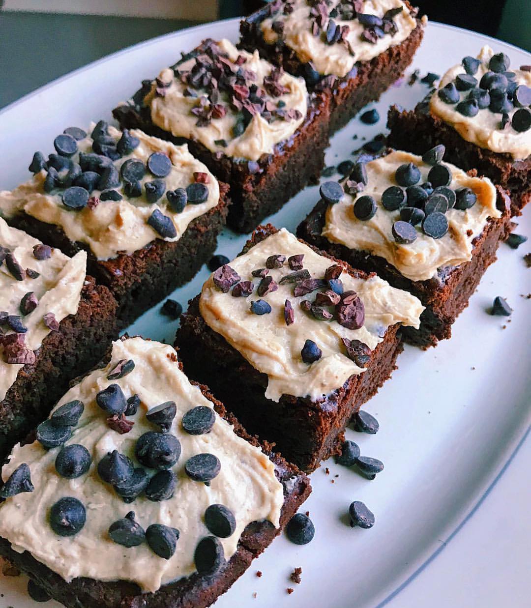 Gluten-Free Peanut Butter Frosted Brownies